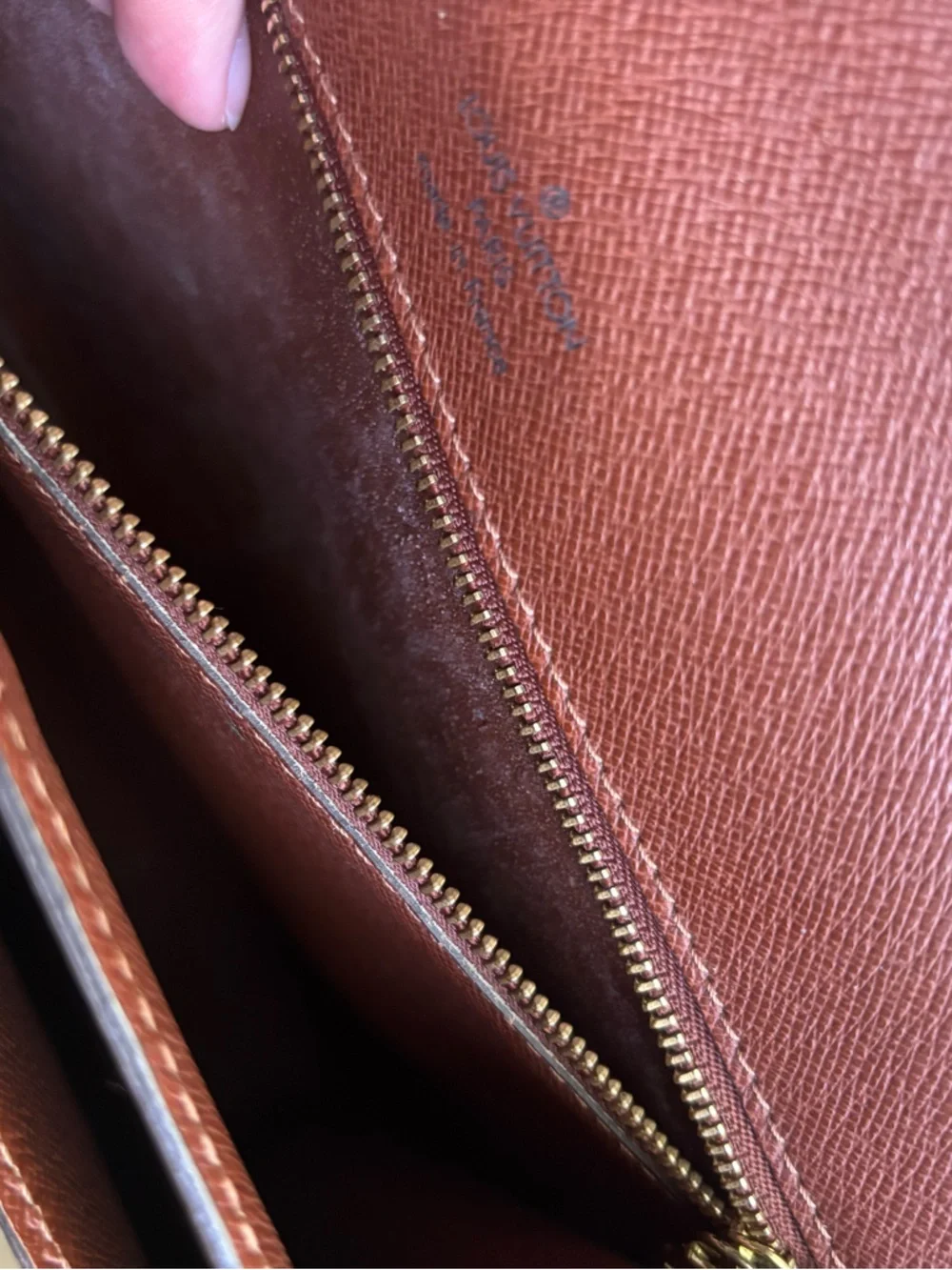 Louis Vuitton Monceau 28 Monogram Satchel Crossbody Purse Gold Hardware Vintage - Picture 15 of 17